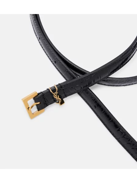 Curea Saint Laurent din piele negru