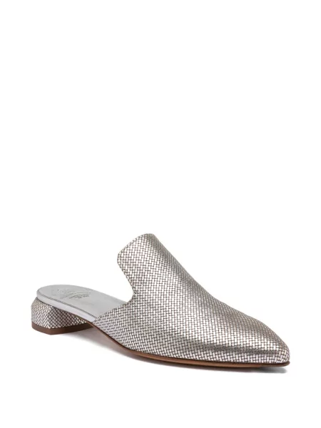 Papuci tip mules Officine Creative din piele gri