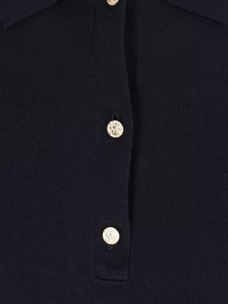 Tricou polo 's Max Mara tricotate albastru