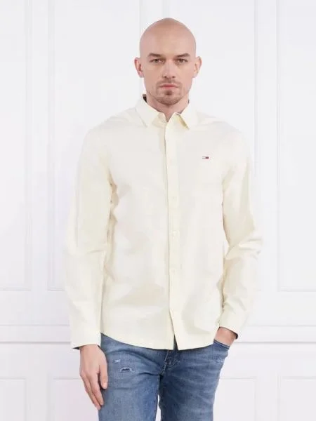 Tommy Jeans Cămașă CLASSIC OXFORD galben
