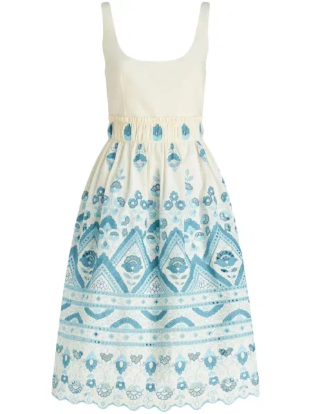 Rochie Etro cu broderie de costum albastru