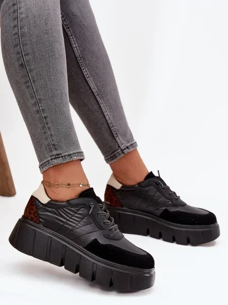 Tenisky Vinceza na platformě černé