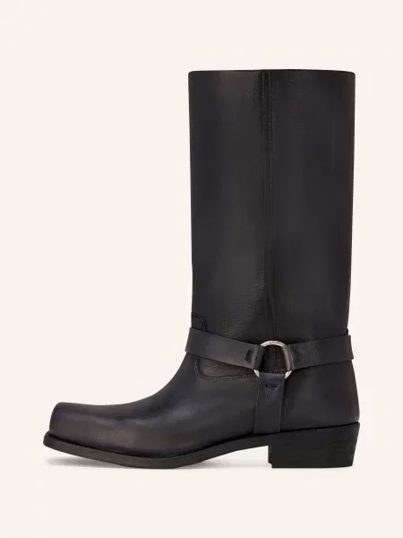 Golden Goose Buty Motocyklowe schwarz czarne
