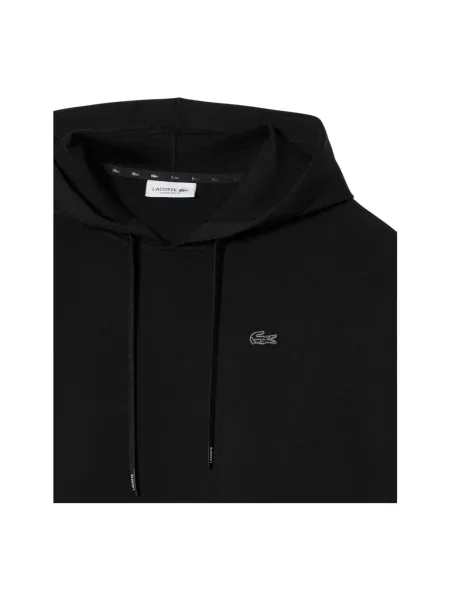 Bluza z kapturem Lacoste z kapturem czarna