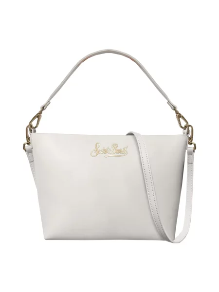 Torebka skórzana Mc2 Saint Barth skórzana biała