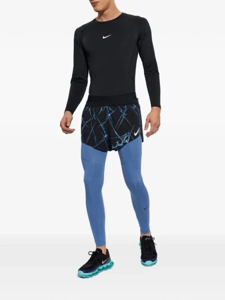 Sală de gimnastică pantaloni scurți Nike cu cordon din jerseu negru