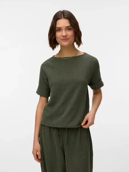 VERO MODA Póló VMLUNA olíva