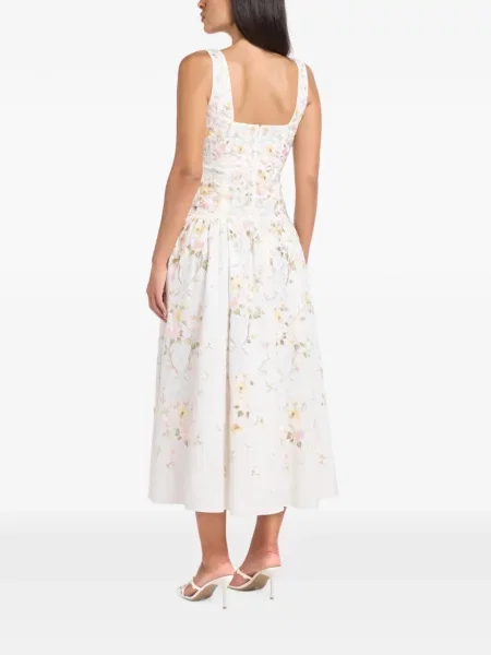 Rochie midi Needle & Thread fără mâneci alb