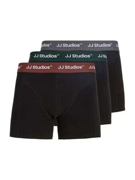 JACK & JONES Boxeri maro coniac / gri piatră / verde smarald negru