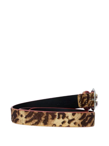 Curea Marant Etoile din piele cu imagine cu model leopard maro