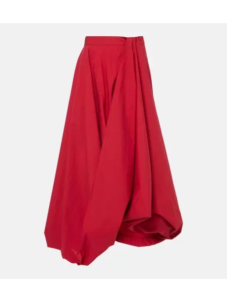 Fustă midi Brunello Cucinelli până la genunchi roșu