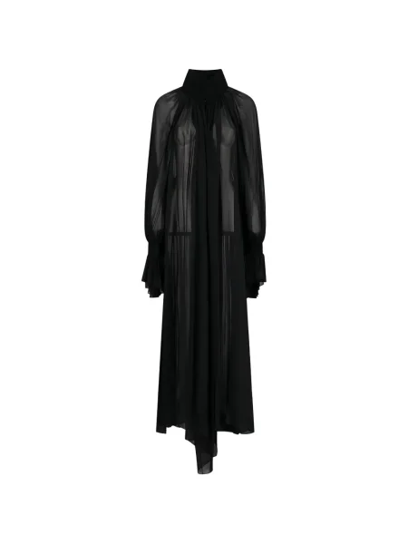 Rochie Khaite cu volane de costum negru