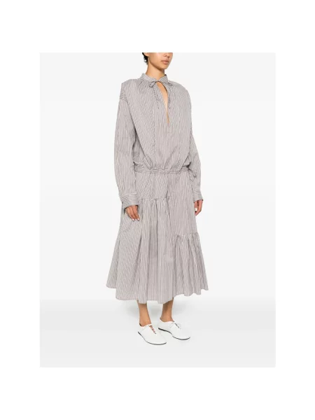 Sukienka midi Dries Van Noten brązowa