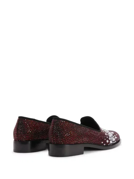 Pantofi loafer Giuseppe Zanotti de cristal roșu