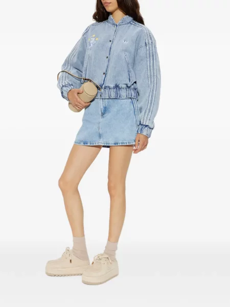 Decupat tricou Adidas cu imagine alergare gri