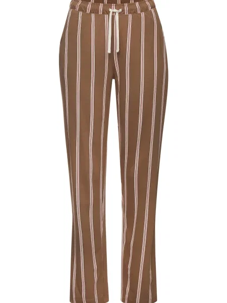 LASCANA Pantaloni de pijama ecru / maro / deschis roz