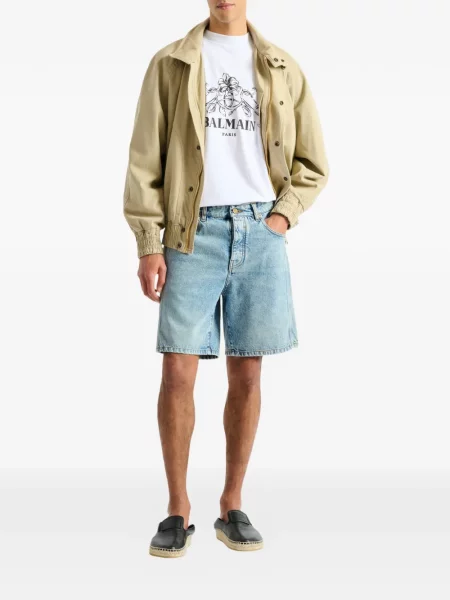 Tricou Balmain cu imagine alb