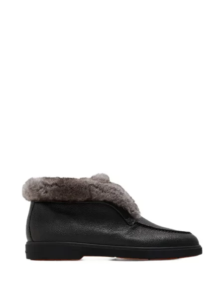 Ghete desert Santoni din piele negru