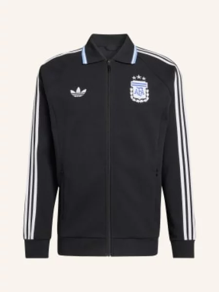 Adidas Mikina Argentina Auswärts Anthem černá / modrá bílá
