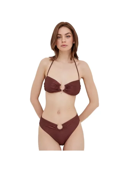Top Guess cu volane maro