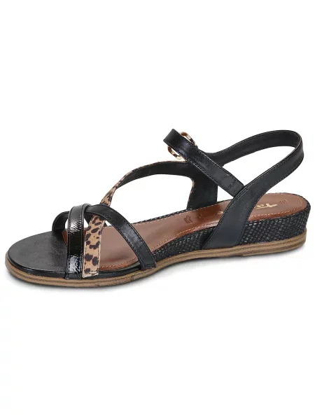 Tamaris Sandale maro deschis negru