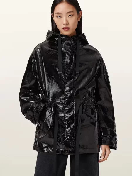 Яке AllSaints KELSIE преходен модел черно