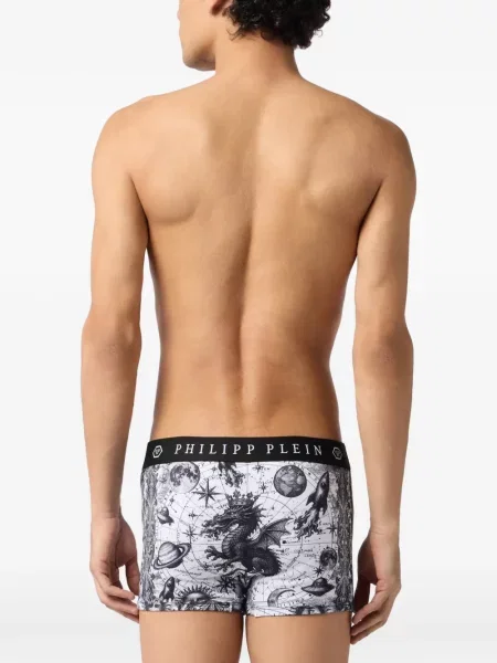 Boxeri Philipp Plein cu imagine alb