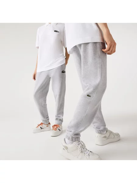 Lacoste Unisexowe Spodnie Dresowe Z Bawełny Organicznej O Regularnym Kroju szare