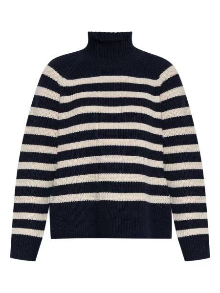 Pulover Munthe de lână cu dungi albastru