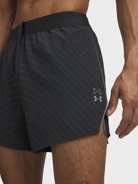 Шорты Under Armour в полоску для бега черные