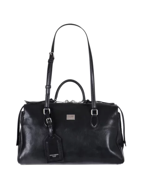 Geantă shopper Dolce & Gabbana din piele negru