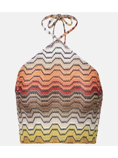 Top Missoni cu gât halter