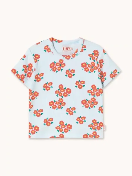 Tinycottons Дитяча футболка BLOSSOMS RIB TEE