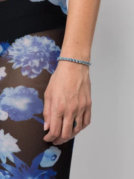 Tenisas apyranke Swarovski mėlyna