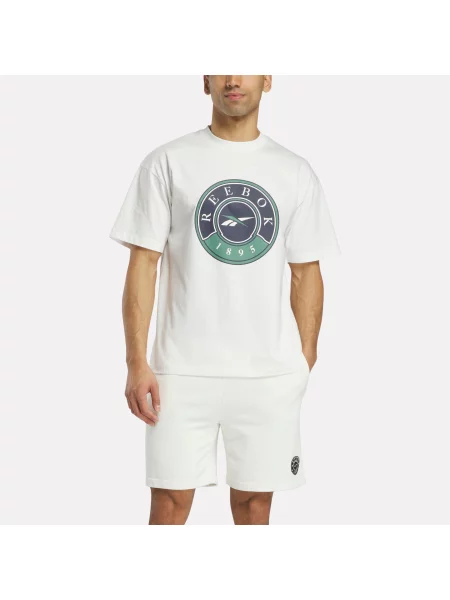 Reebok T-shirt Lawn Club male Chalk Size: XS