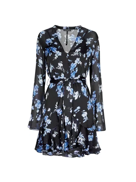 Mini obleka Guess modra