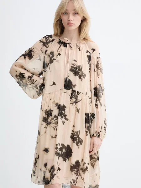 Marc O'Polo rochie babydoll din vâscoză bej