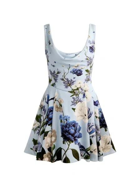 Mini šaty Alice + Olivia modré