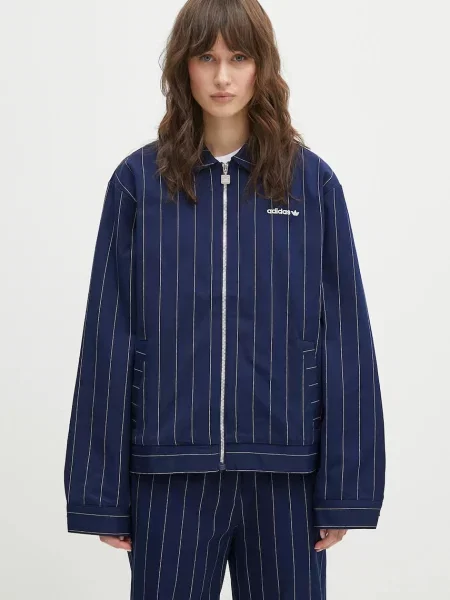 Яке Adidas Originals Pinstripe H Jacket преходен модел тъмносиньо