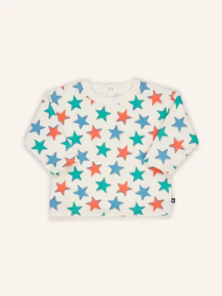 Petit Bateau Tričko S Dlouhým Rukávem krémová / tmavě oranžová modrá