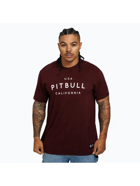 Olcsóbban. Férfi póló Pitbull West Coast Usa Cal burgundy. Méret: XL borvörös