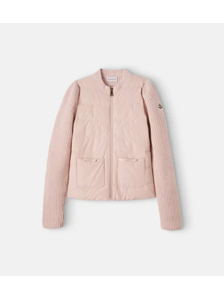 Gyerek pehelydzseki Moncler Enfant rózsaszín