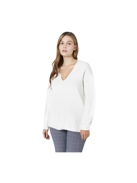Lniany sweter Elena Miro' biały