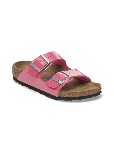 Birkenstock Arizona Kids BS Birko-Flor Patent Regular Fit Dzieci Sandały Birkenstock Size: 32 różowy