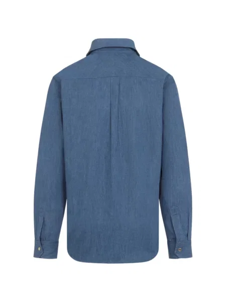 Lung cămașă Paul Smith cu dungi albastru