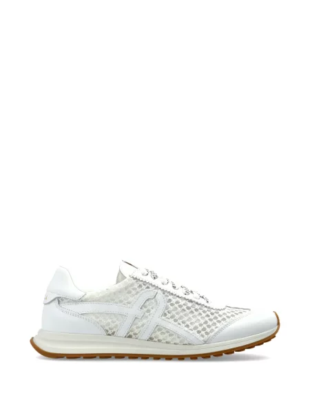 Кожени маратонки Furla с връзки бяло