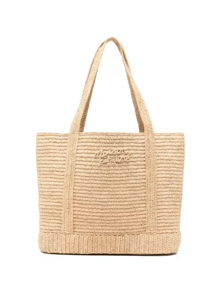 Geantă shopper Maison Kitsune cu autograf