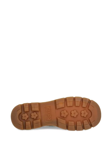 Pantofi loafer Kenzo cu șireturi din dantelă verde