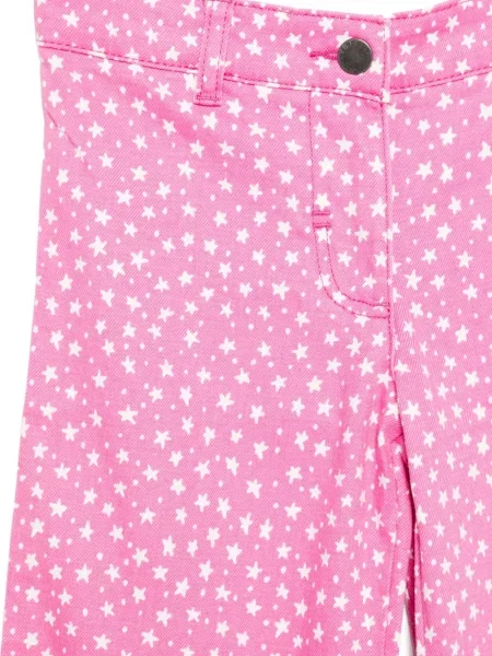 Jeansy straight leg dziecięce Stella Mccartney różowe