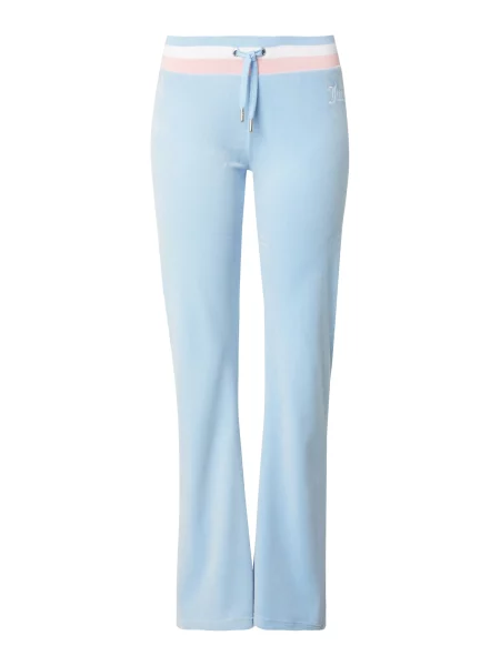Juicy Couture Pantaloni trening Velour celest albastru